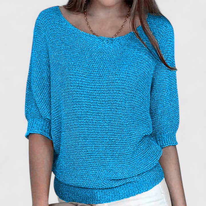 Marianne | Soft Knit Pullover with Lightly Tailored Waist for Women
