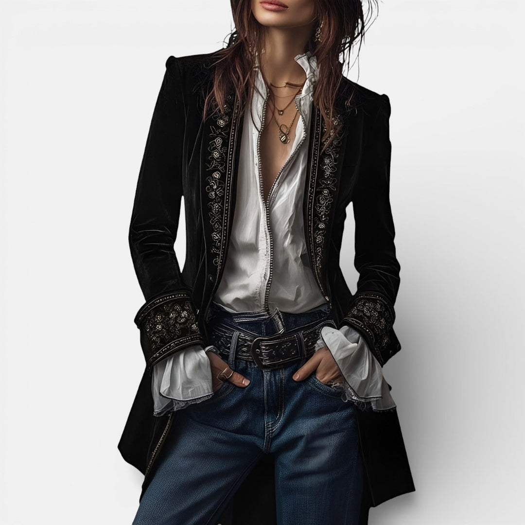 Eliza | Elegant Velvet Jacket with Rich Depth of Colour for Women
