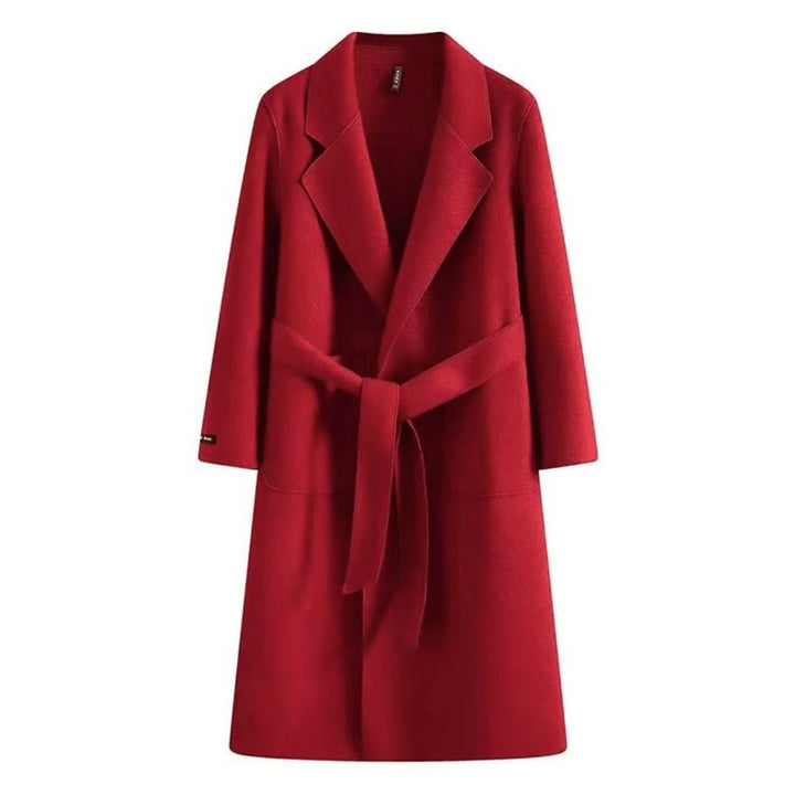 Maren | Belted Wool Winter Coat with Notch Collar for Women