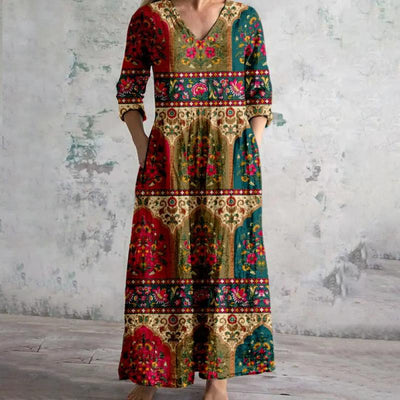 Amalia - Vintage Dress with Floral Print