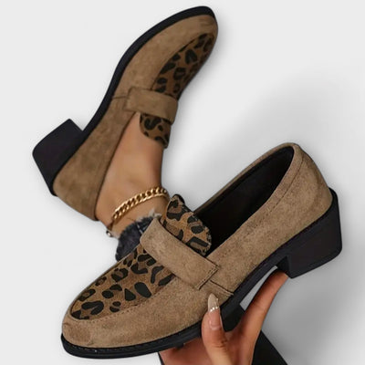 Modern Leopard Look Orthopedic Loafers
