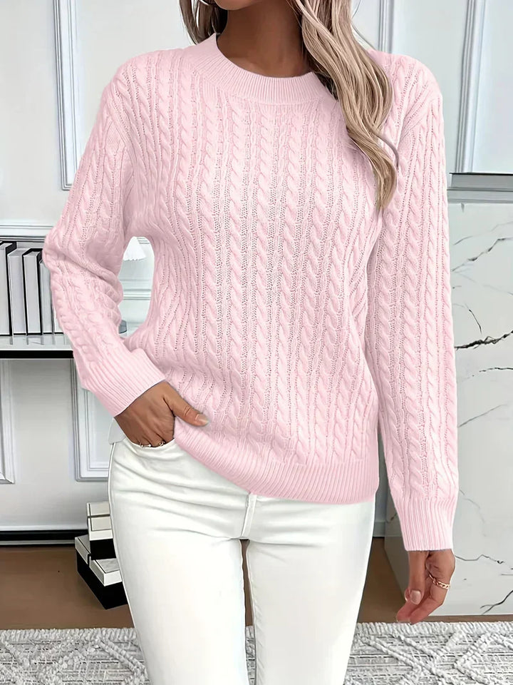 Lena | Classic Cable Knit Sweater with High Quality Yarn for Women