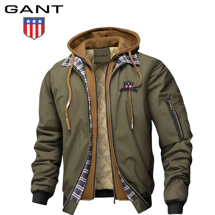Fergus | Classic Bomber Jacket with Ribbed Trims and Zip Front for Men