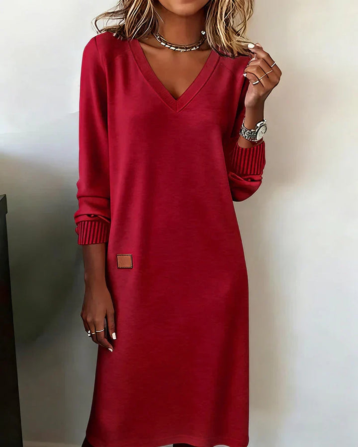 Sabine | Soft Knit Dress with Long Sleeves and Easy Shape for Women