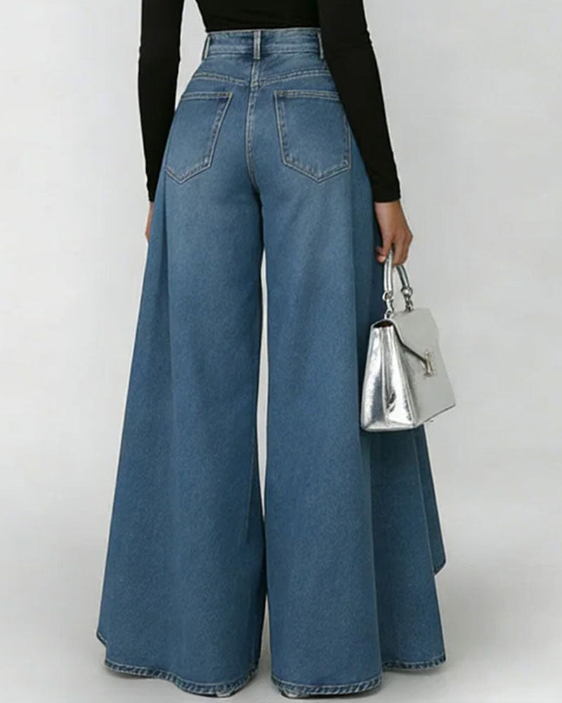 Elegant Wide Leg Trousers