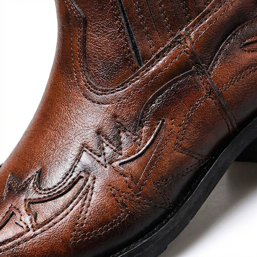 Beckett | Italian Leather Boots with Polished Vintage Finish for Men