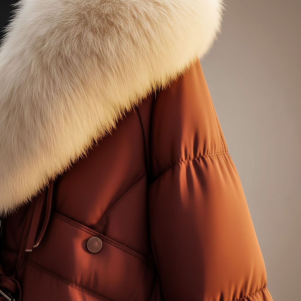 Emmeline | Winter Coat with Plush Statement Collar for Women