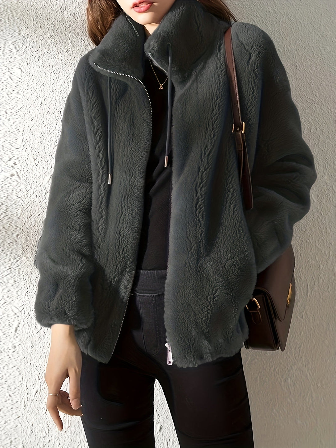 Avelora | Cosy Zip Jacket with Plush Feel and Modern Cut for Women