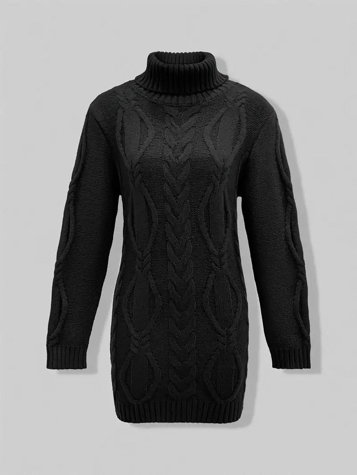 Valéria | Long Winter Cable-Knit Sweater