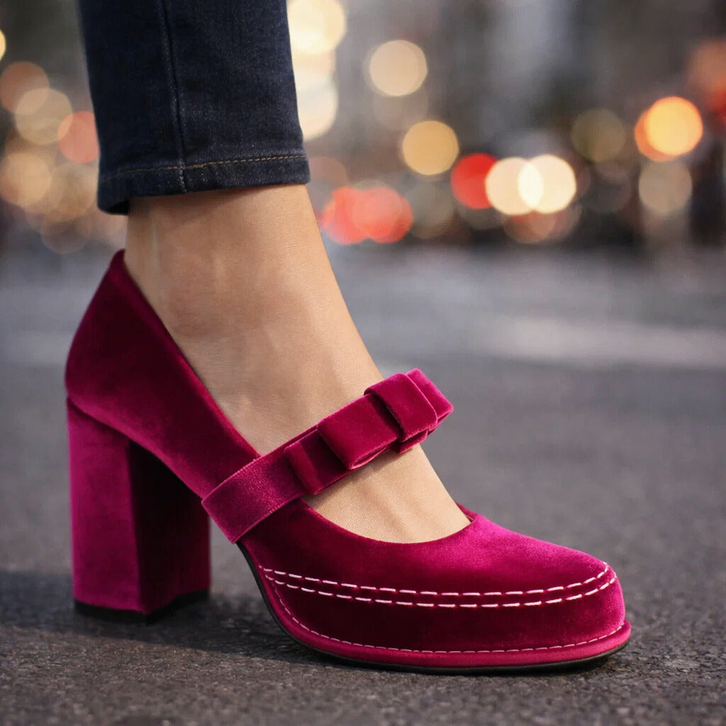 VALENTINA VELVET HEELS