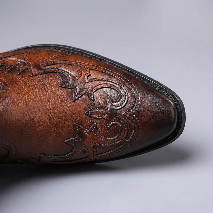 Beckett | Italian Leather Boots with Polished Vintage Finish for Men