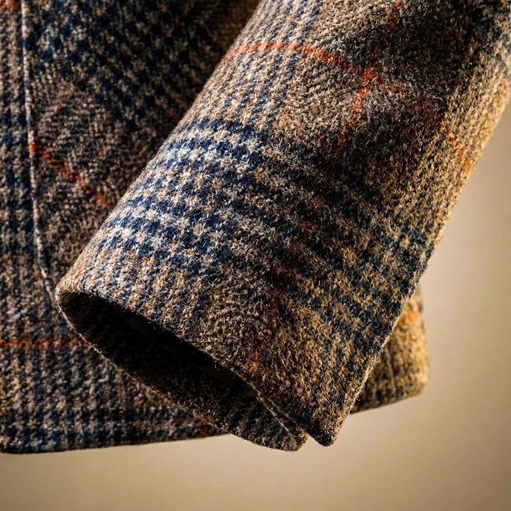 Charles | Wool Blend Houndstooth Blazer with Notch Lapels for Men
