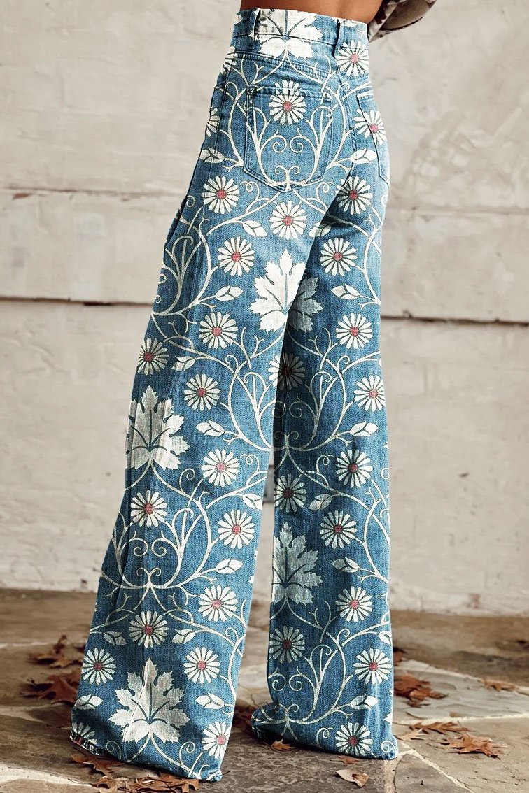 Margherita™ | Elegant Boho Pants with Floral Pattern