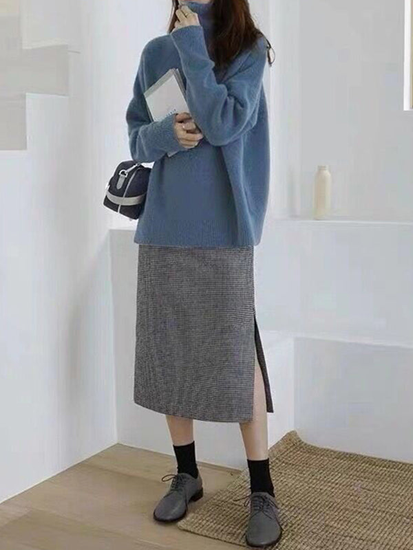 Heather | Turtleneck Sweater with Relaxed Line and High Neck for Women