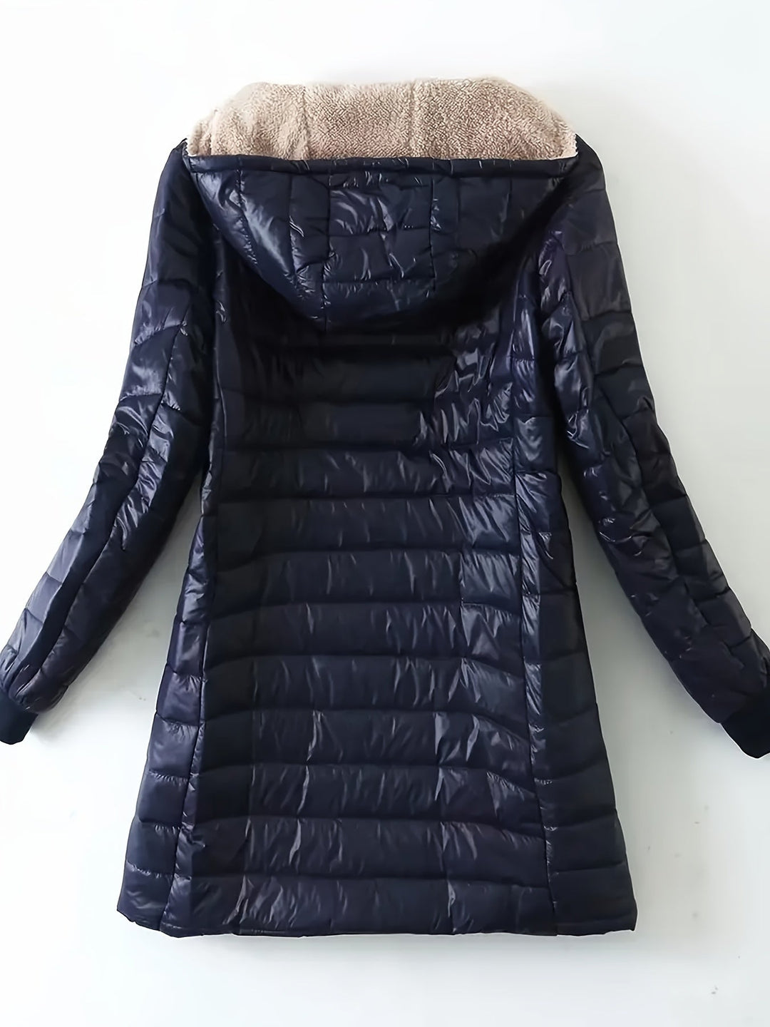 Vicky | Fleece Lined Longline Puffer Jacket with Cushioned Feel for Women
