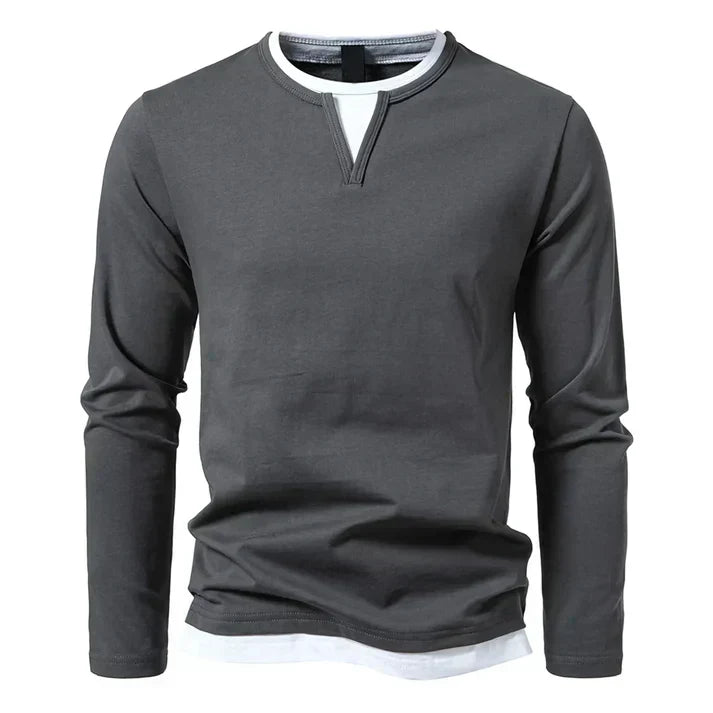 Alwin - Premium Long-Sleeved Shirt Made From Combed Cotton