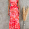 Nyla - Irregular Hem Floral Party Dress