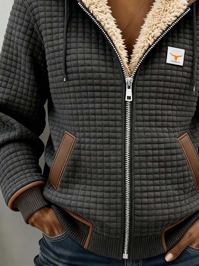 Genevieve | Fleece Lined Jacket with Full Zip Front for Women