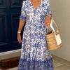 Luna - Elegant Floral V-Neck Dress