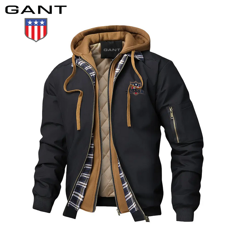 Fergus | Classic Bomber Jacket with Ribbed Trims and Zip Front for Men