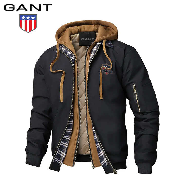 Fergus | Classic Bomber Jacket with Ribbed Trims and Zip Front for Men