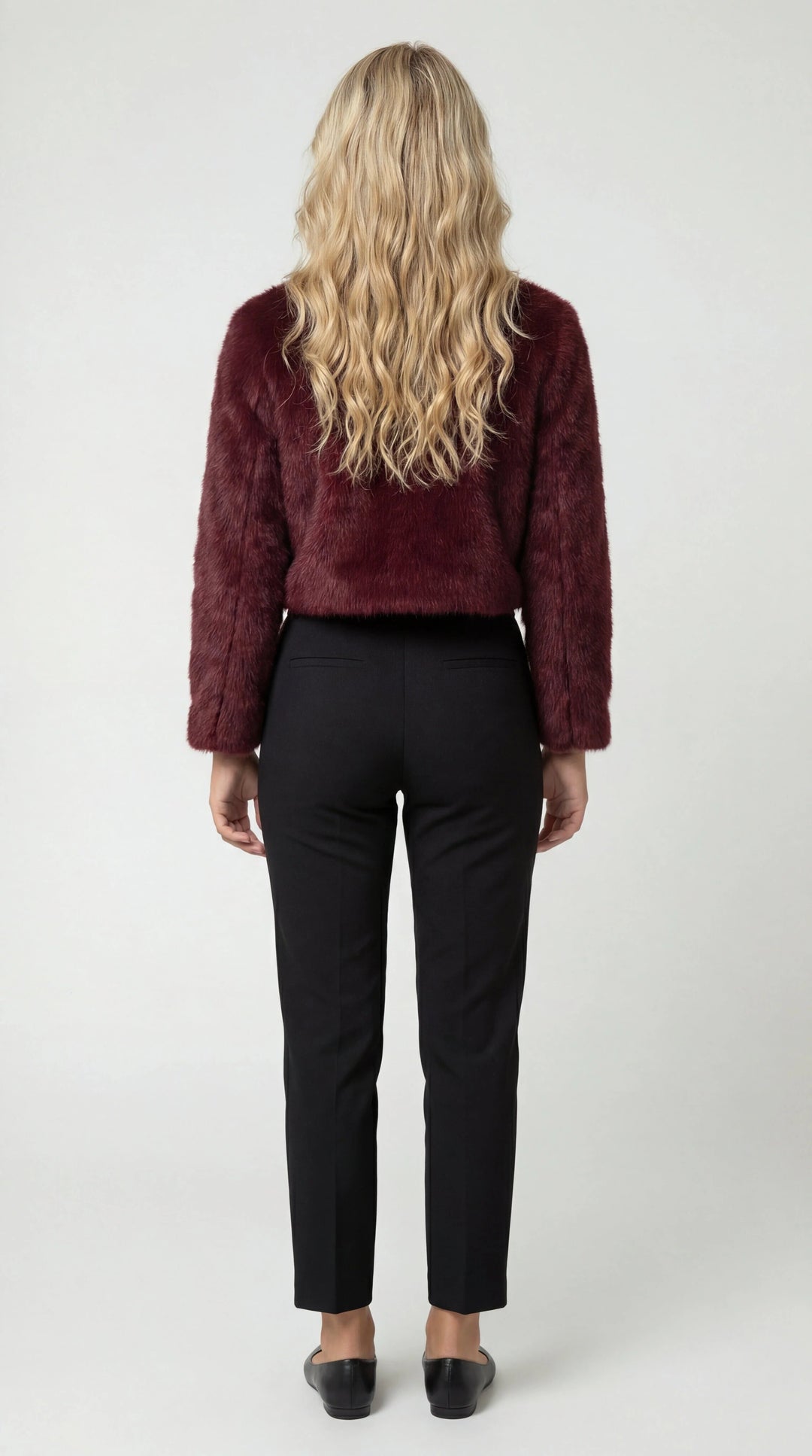Cordelia | Cropped Faux Fur Shrug Jacket with Open Front for Women