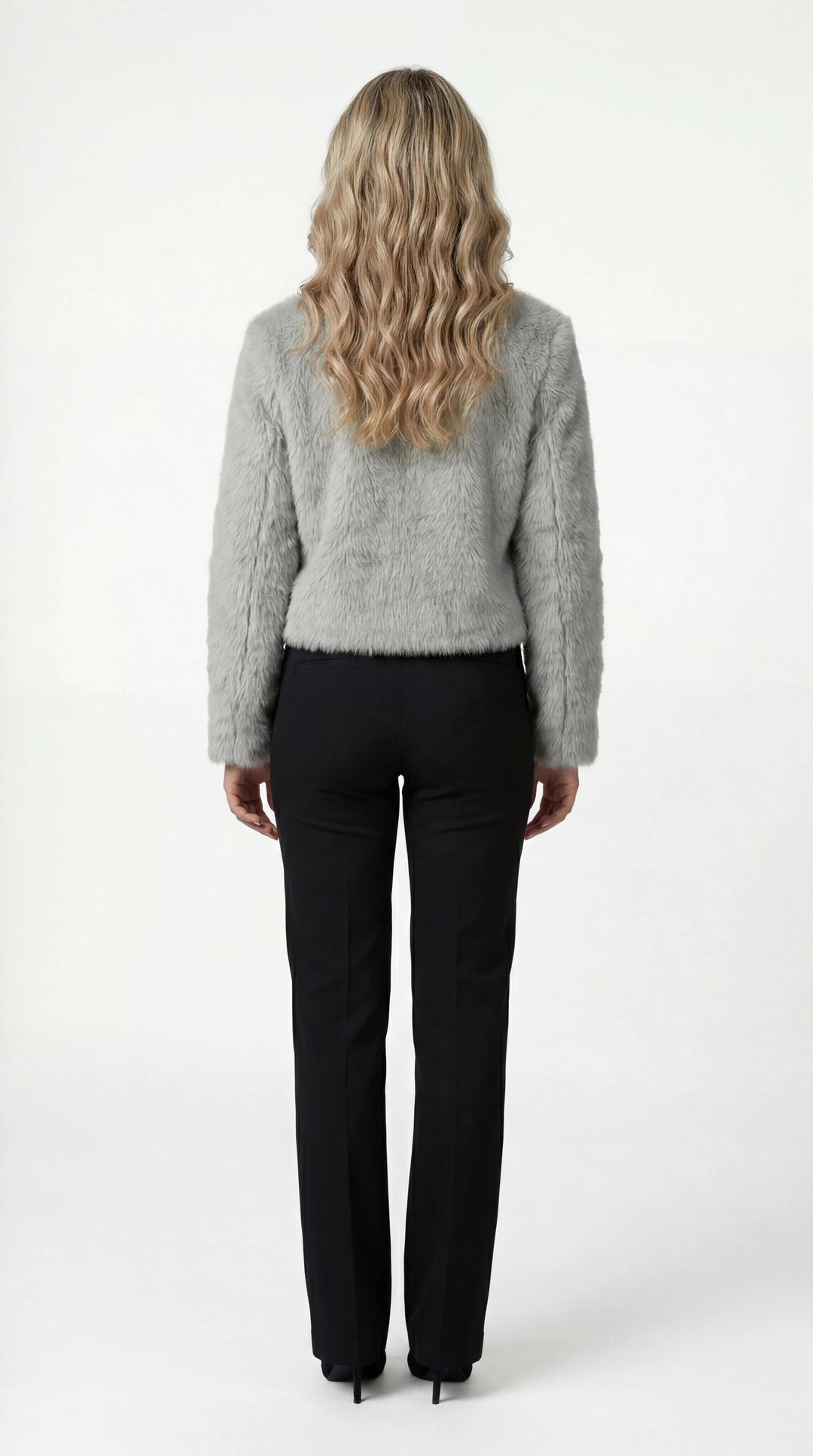 Cordelia | Cropped Faux Fur Shrug Jacket with Open Front for Women