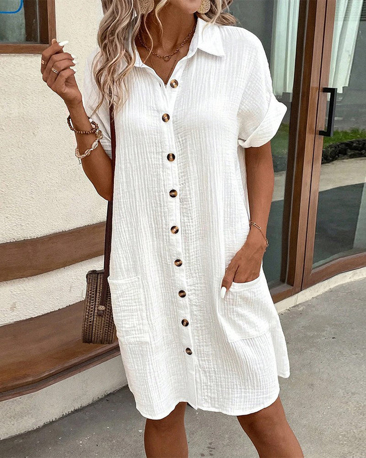 Melsie - Comfortable Shirt Dress