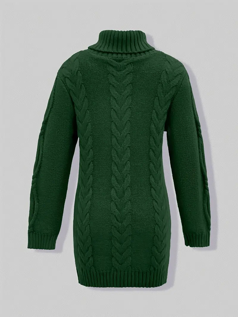Valéria | Long Winter Cable-Knit Sweater