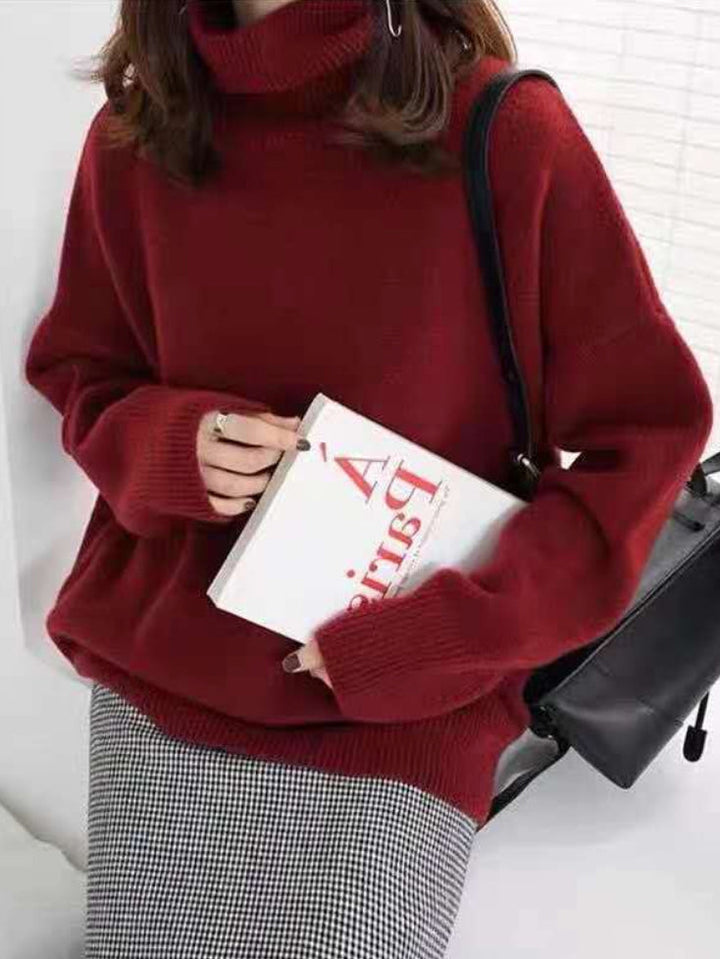 Heather | Turtleneck Sweater with Relaxed Line and High Neck for Women