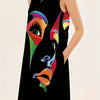 Honor - Chic Mask Print Maxi Dress