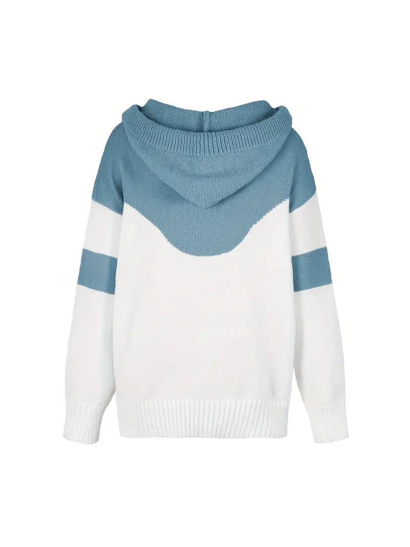 Riona | Dual Tone Cosy Hoodie with Colour Block Design for Women