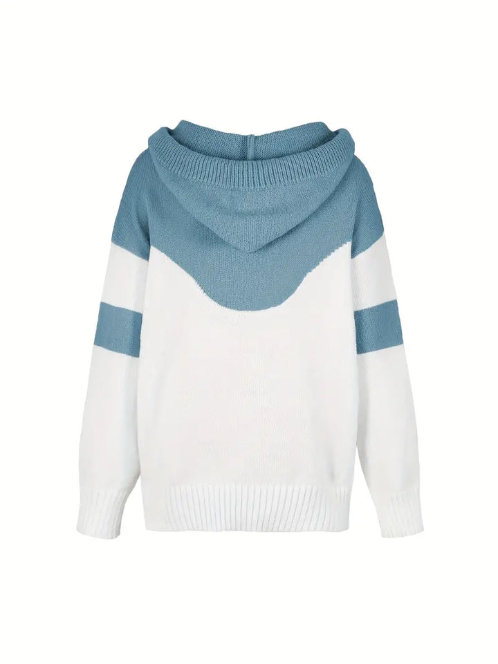 Riona | Dual Tone Cosy Hoodie with Colour Block Design for Women