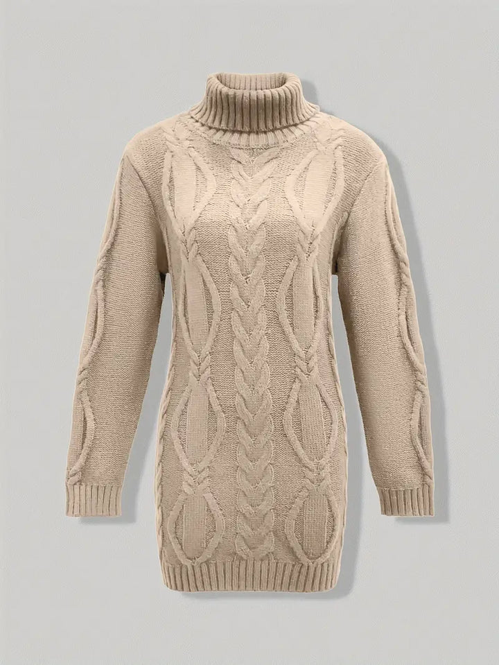 Valéria | Long Winter Cable-Knit Sweater