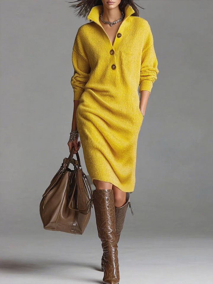 Britt - Chic Ribbed Midi Dress