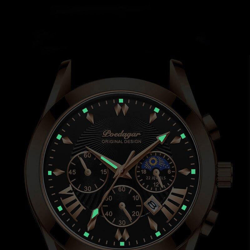 Luxury Watch With Leather Strap