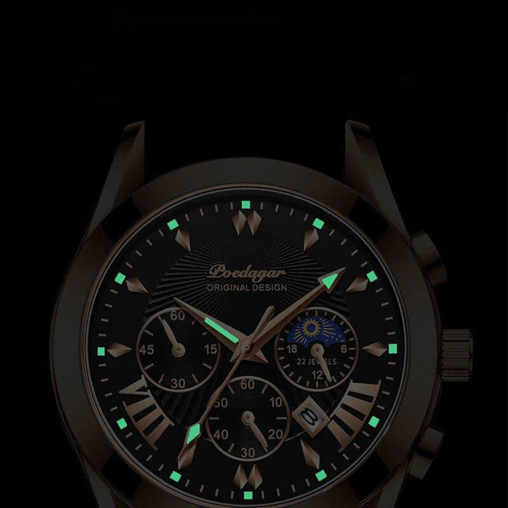 Luxury Watch With Leather Strap
