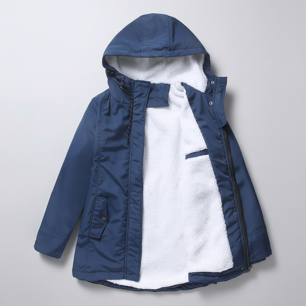 Anne | Thick Winter Coat with Hood and Quilted Lining for Women