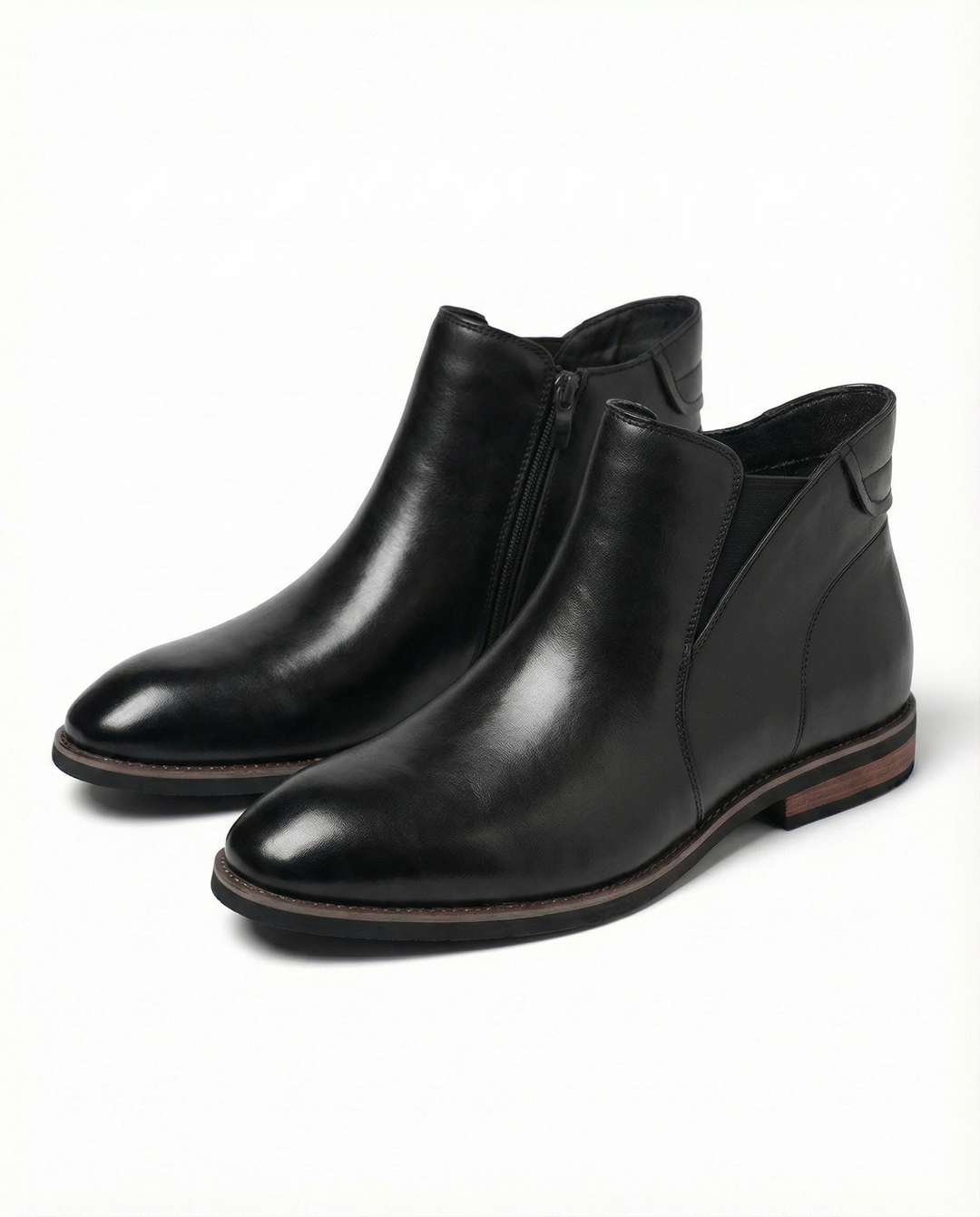 Gideon | Leather Chelsea Boots with Side Zip and Clean Profile for Men