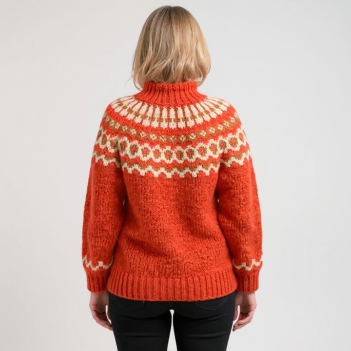 Amara | Handmade Icelandic Style Sweater with Relaxed Fit for Women
