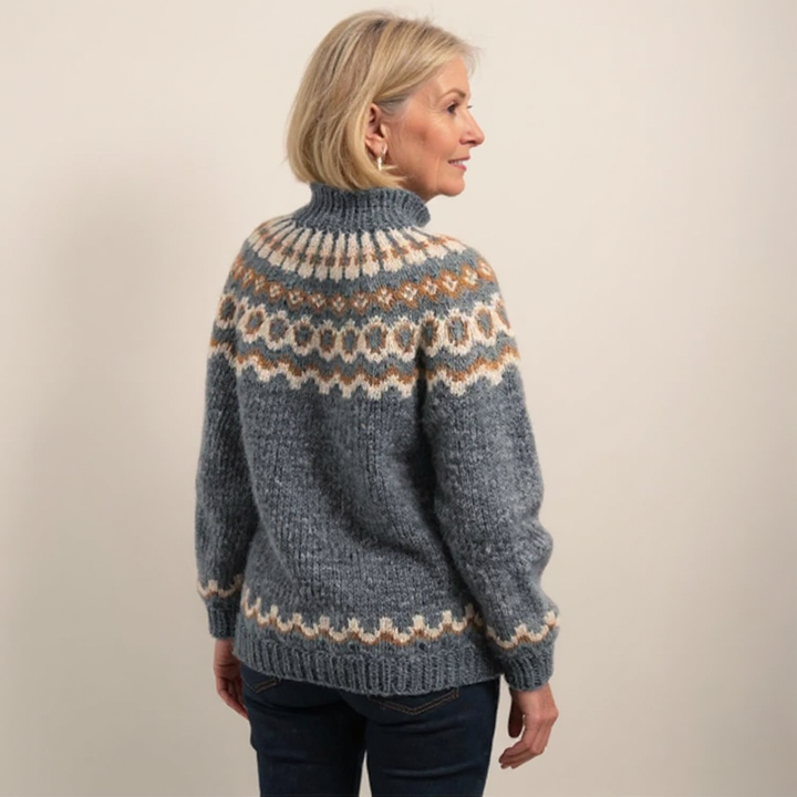 Amara | Handmade Icelandic Style Sweater with Relaxed Fit for Women