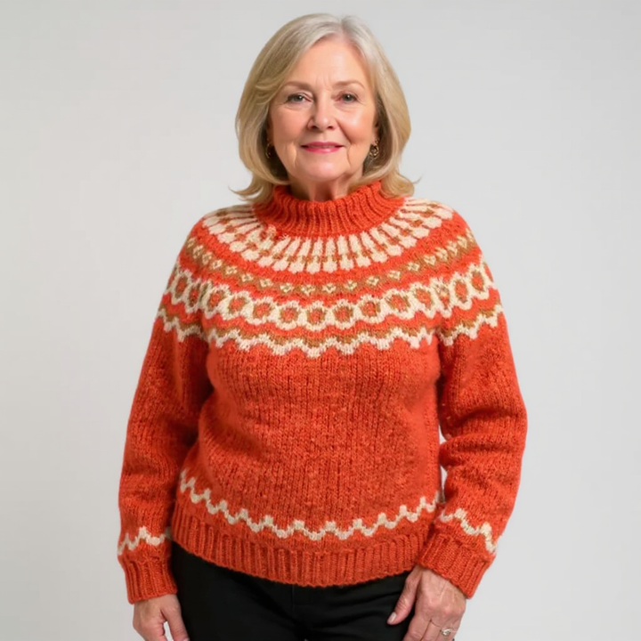 Amara | Handmade Icelandic Style Sweater with Relaxed Fit for Women