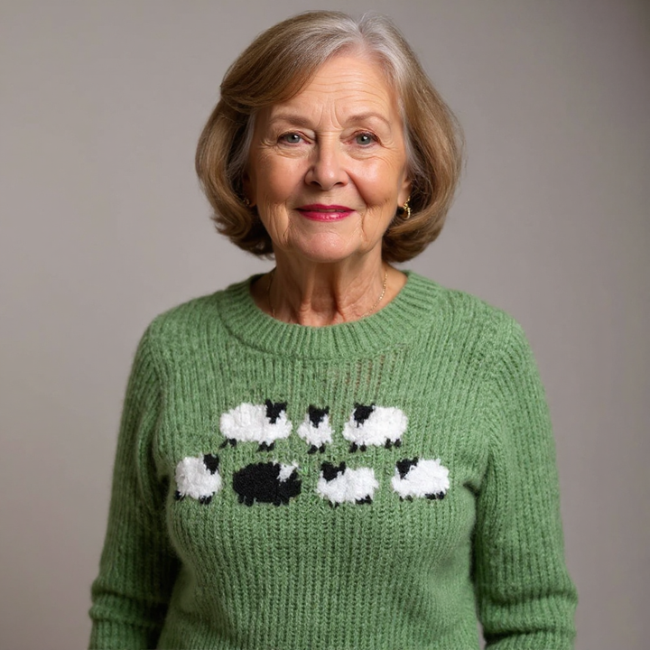 Addison | Icelandic Knit Sweater with Classic Patterned Yoke for Women