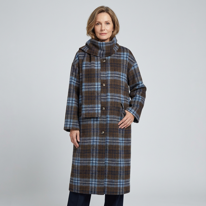 Eleanor | Plaid Wool Coat with Timeless Check Pattern for Women