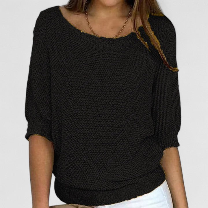 Marianne | Soft Knit Pullover with Lightly Tailored Waist for Women