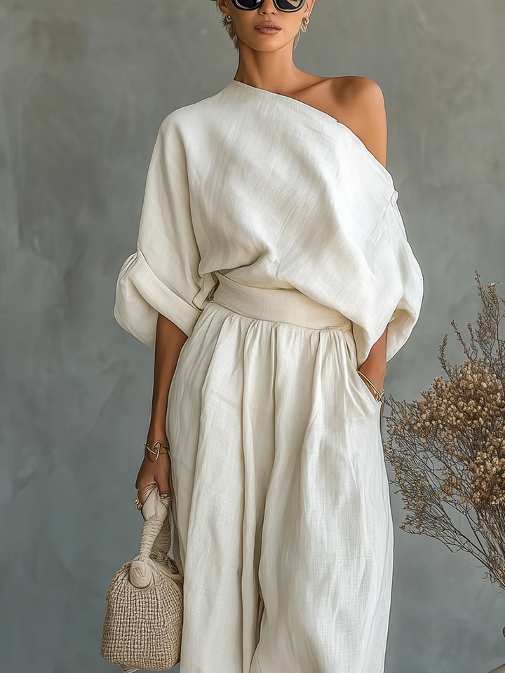 Magali | Tonal Two Piece Set in Soft Relaxed Fabric for Women