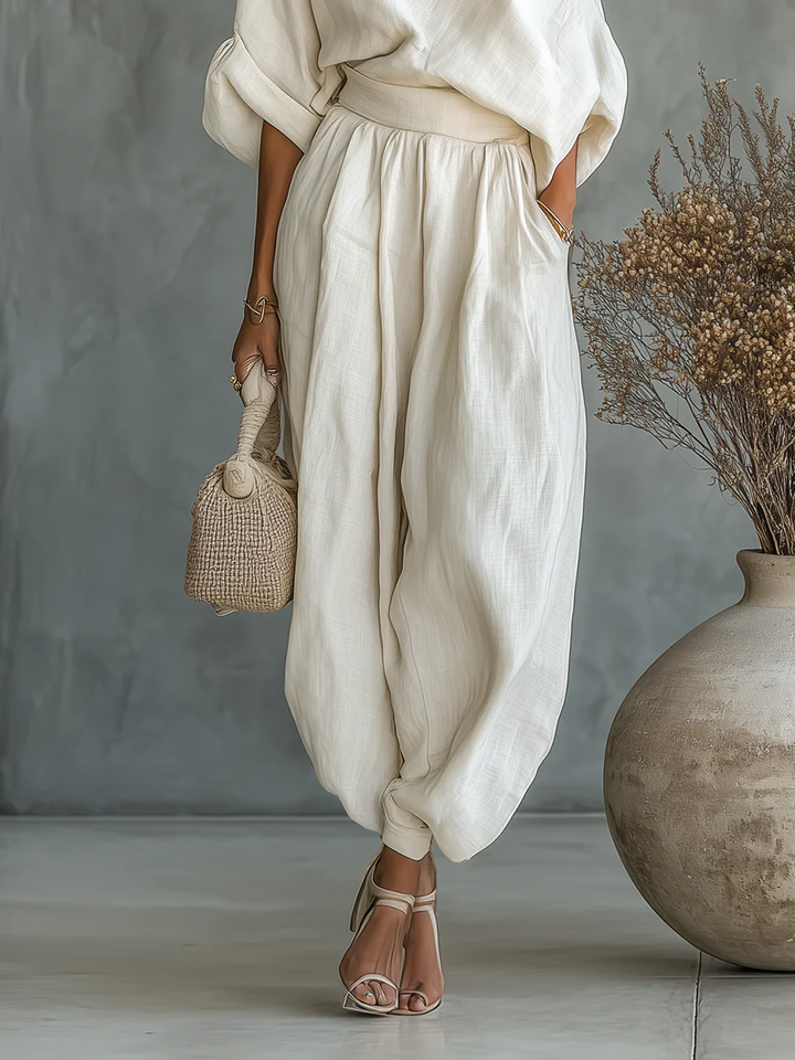Magali | Tonal Two Piece Set in Soft Relaxed Fabric for Women