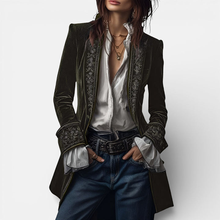 Eliza | Elegant Velvet Jacket with Rich Depth of Colour for Women