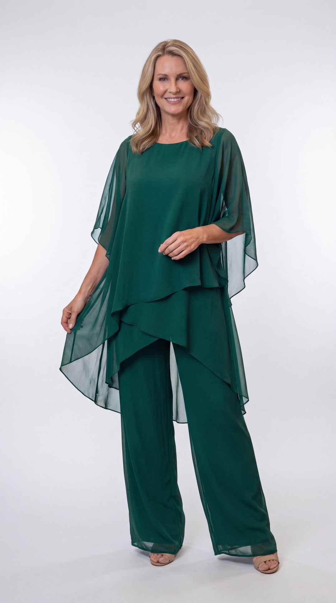 Rosalie | Two Piece Set with Layered Asymmetric Hem Top for Women
