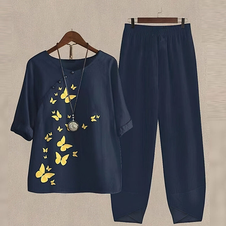 Kyra - Vintage Floral Two-Piece Set